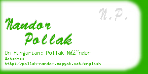 nandor pollak business card